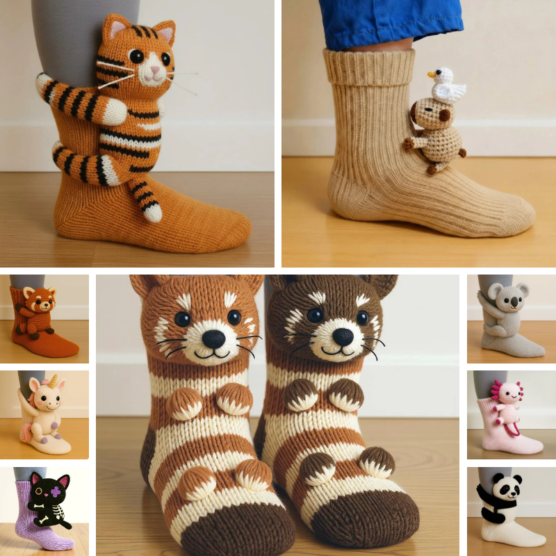 🔥HOT SALE🦥3D Animal Socks🧦