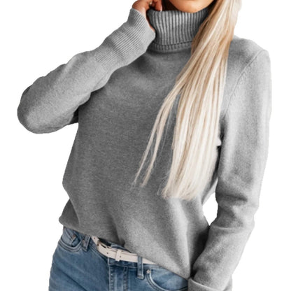 Elegant Notched Collar Knit Sweater with Solid Color Buttons Pullover Top