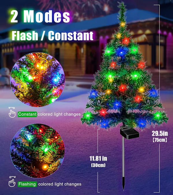 50%🔥🎄Christmas Cedar Solar Lights and Christmas Balls