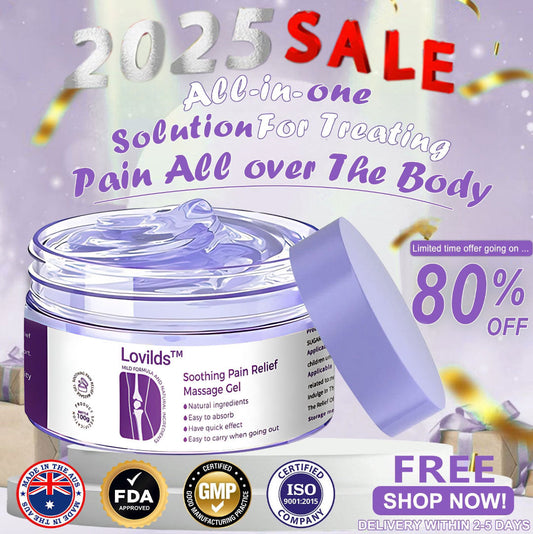 🔥Lovilds™ Turmeric & Emu Oil Arthritis Soothing Pain Relief Massage Gel 👨‍⚕️Australian Osteopathic Association （AOA）Approve