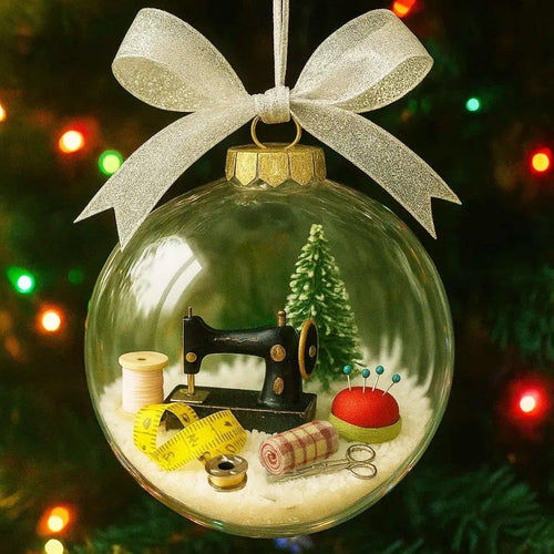 🐂2026 Holiday Sewing Snow Globe Ornament🎄